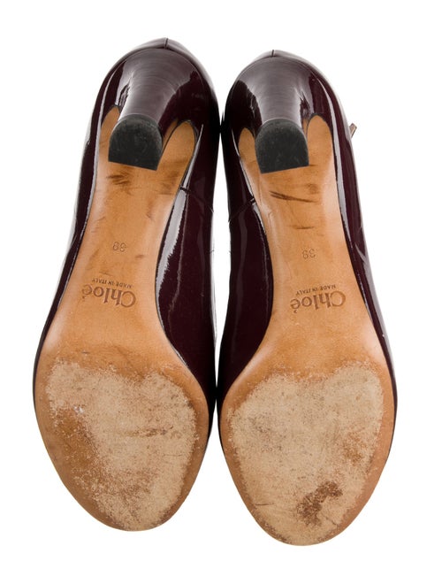 Chloé Patent Leather T-Strap Pumps