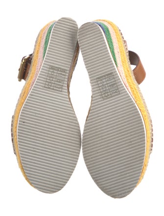 Chloé Leather Raw-Edge Trim Espadrilles