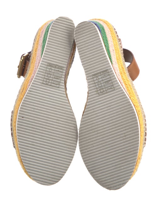 Chloé Leather Raw-Edge Trim Espadrilles