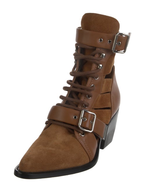 Chloé Leather Lace-Up Boots