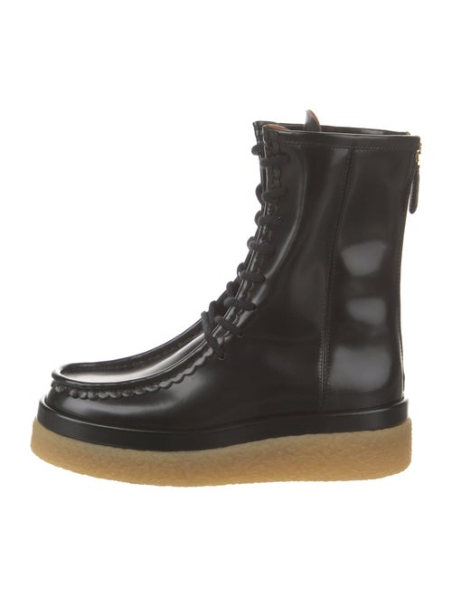 Chloé Leather Colorblock Pattern Rain Boots