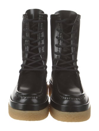 Chloé Leather Colorblock Pattern Rain Boots