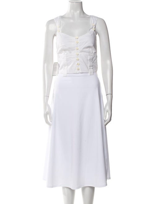 Chloé Square Neckline Sleeveless Crop Top