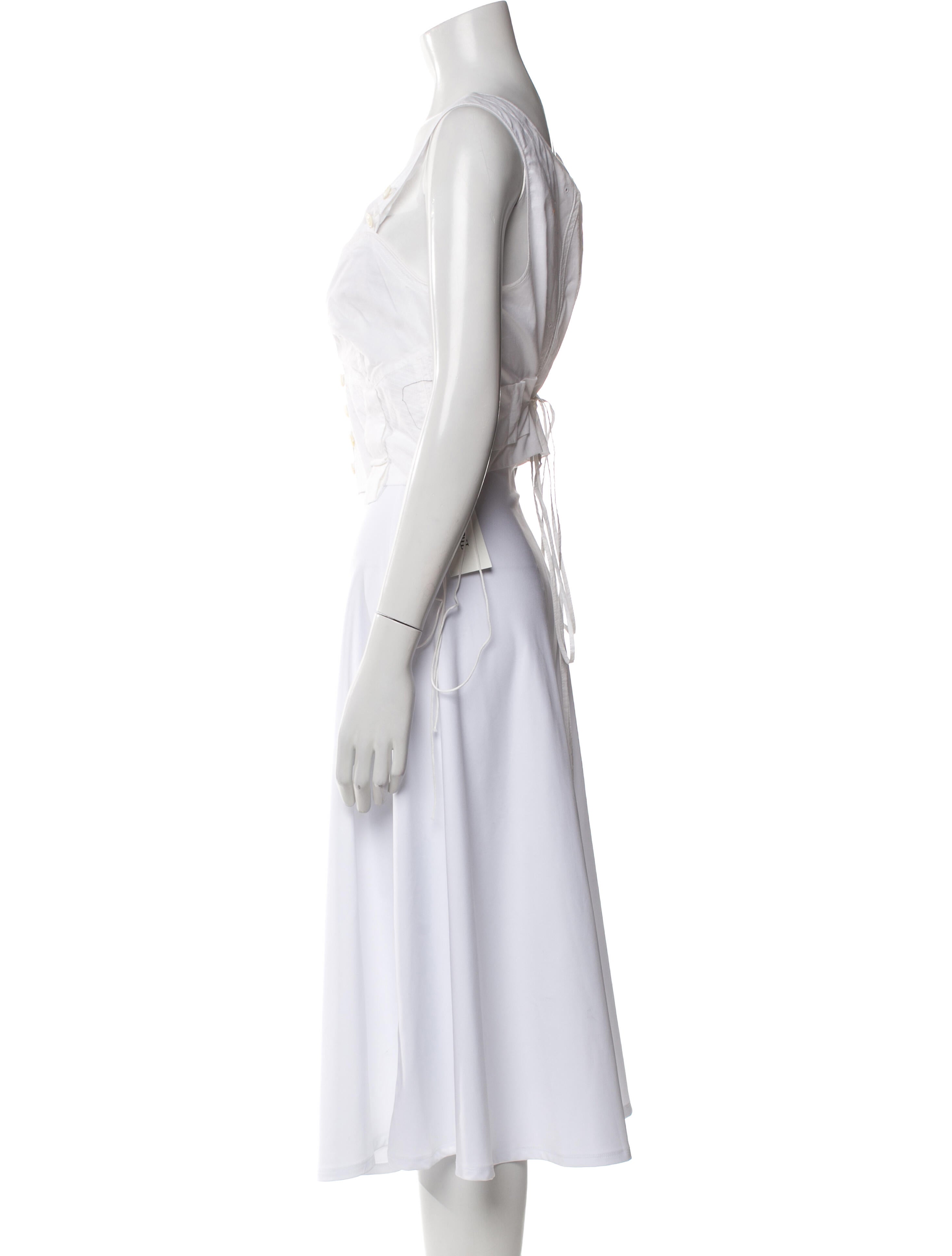 Chloé Square Neckline Sleeveless Crop Top