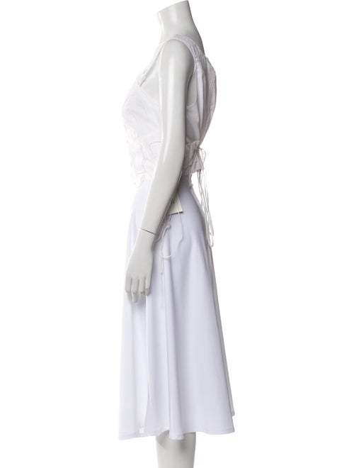 Chloé Square Neckline Sleeveless Crop Top