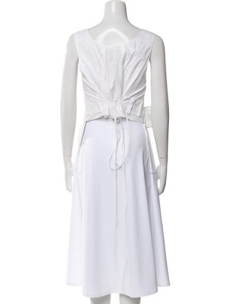 Chloé Square Neckline Sleeveless Crop Top