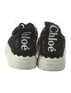 Chloé Lace Leather Trim Embellishment Sneakers