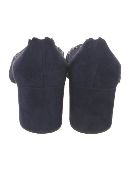 Chloé Suede Scalloped Accent Pumps