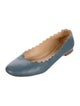 Chloé Leather Scalloped Accent Ballet Flats