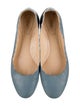 Chloé Leather Scalloped Accent Ballet Flats
