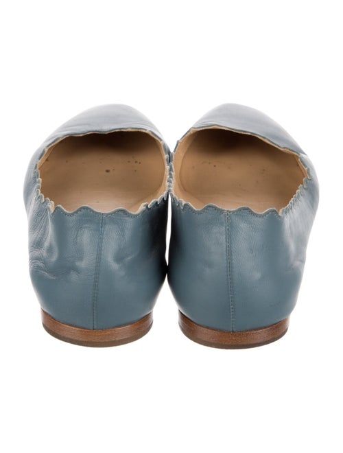 Chloé Leather Scalloped Accent Ballet Flats