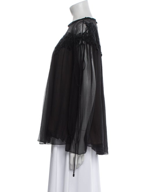 Chloé Silk Bateau Neckline Blouse