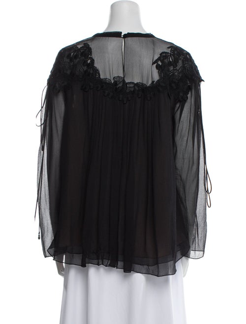 Chloé Silk Bateau Neckline Blouse