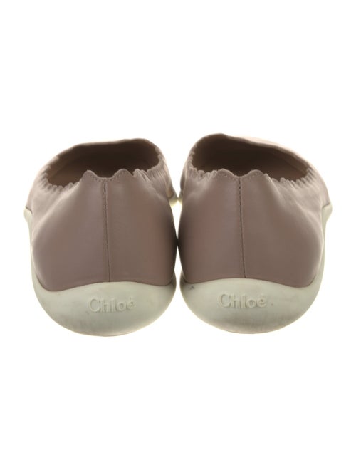 Chloé Leather Scalloped Accent Ballet Flats