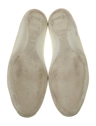 Chloé Leather Scalloped Accent Ballet Flats