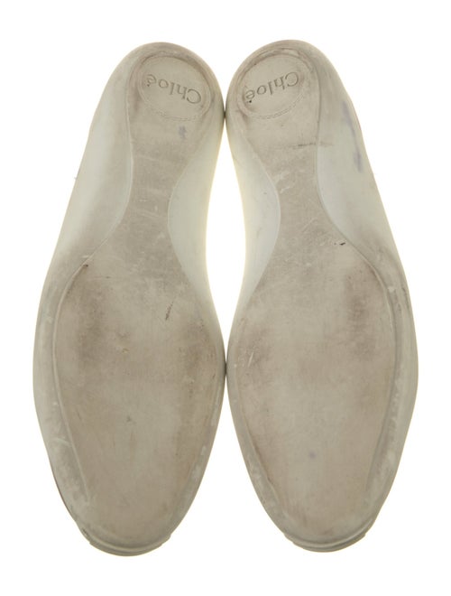 Chloé Leather Scalloped Accent Ballet Flats