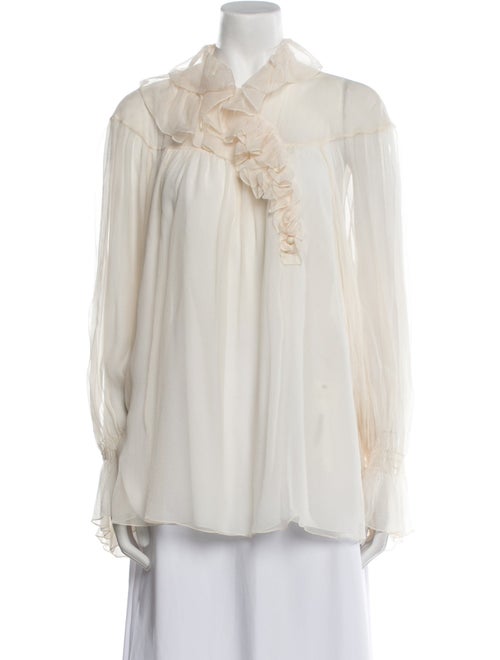 Chloé Silk V-Neck Blouse