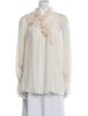 Chloé Silk V-Neck Blouse