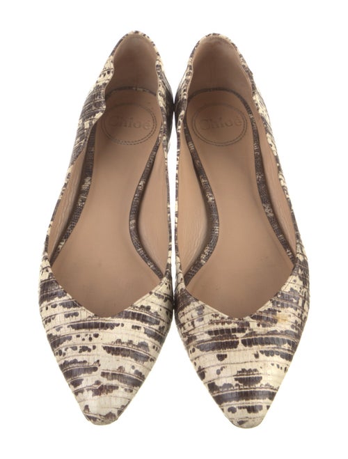 Chloé Lizard Printed Flats
