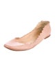 Chloé Leather Scalloped Accent Ballet Flats