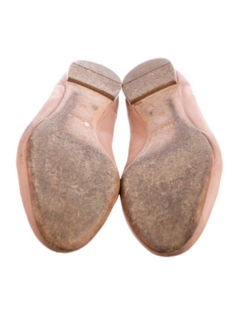 Chloé Leather Scalloped Accent Ballet Flats