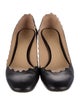 Chloé Leather Scalloped Accent Pumps