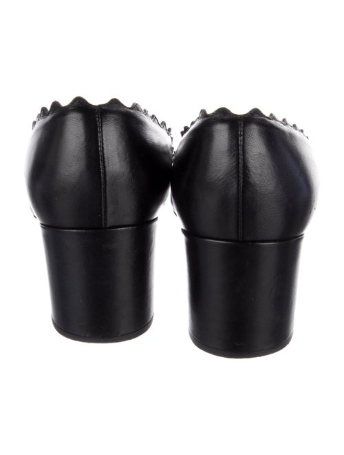 Chloé Leather Scalloped Accent Pumps