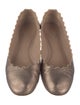 Chloé Leather Scalloped Accent Ballet Flats