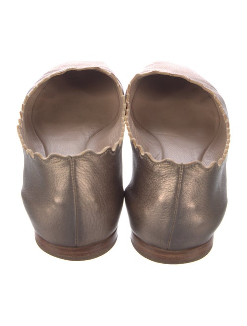 Chloé Leather Scalloped Accent Ballet Flats