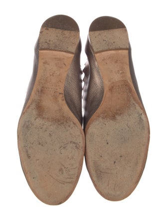 Chloé Leather Scalloped Accent Ballet Flats
