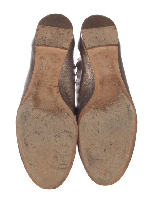 Chloé Leather Scalloped Accent Ballet Flats