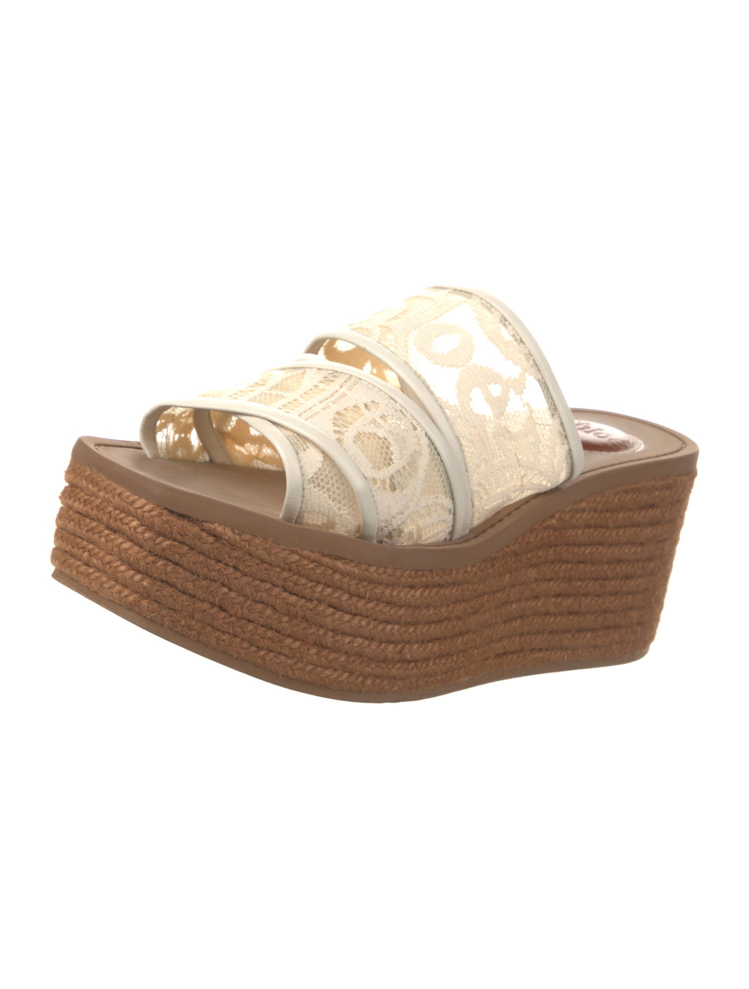 Chloé Lace Lace Pattern Espadrilles