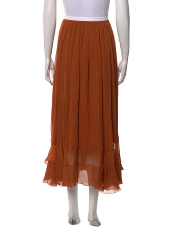 Chloé Silk Long Skirt