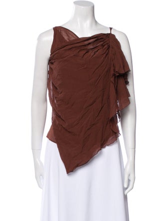 Chloé One-Shoulder Sleeveless Top