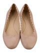 Chloé Leather Scalloped Accent Ballet Flats