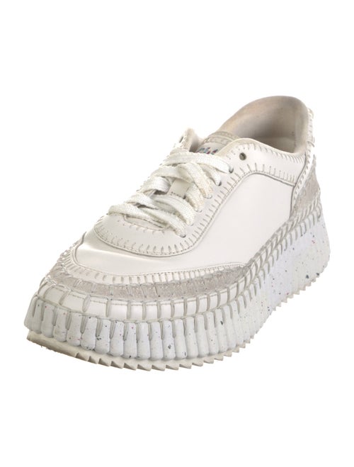 Chloé Leather Whipstitch Trim Sneakers