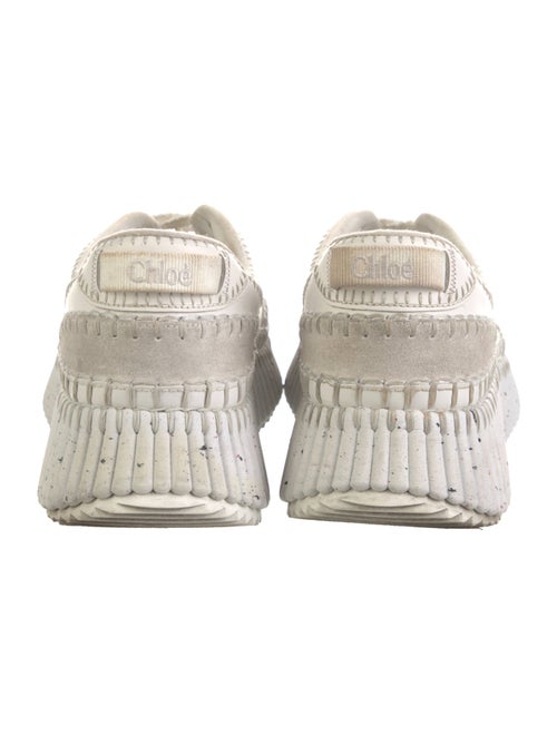 Chloé Leather Whipstitch Trim Sneakers