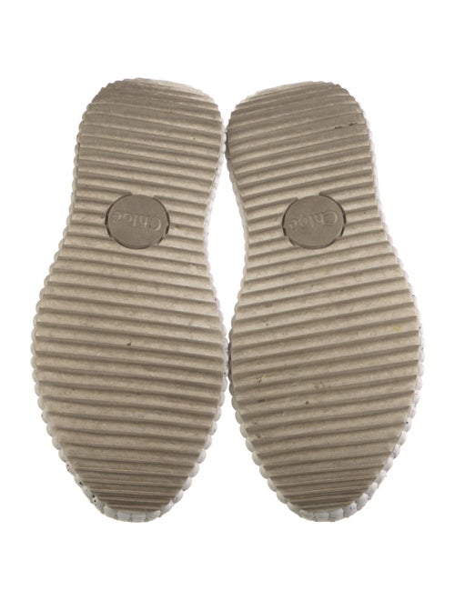 Chloé Leather Whipstitch Trim Sneakers