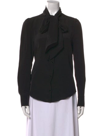 Chloé Silk Long Sleeve Button-Up Top