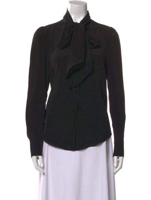 Chloé Silk Long Sleeve Button-Up Top