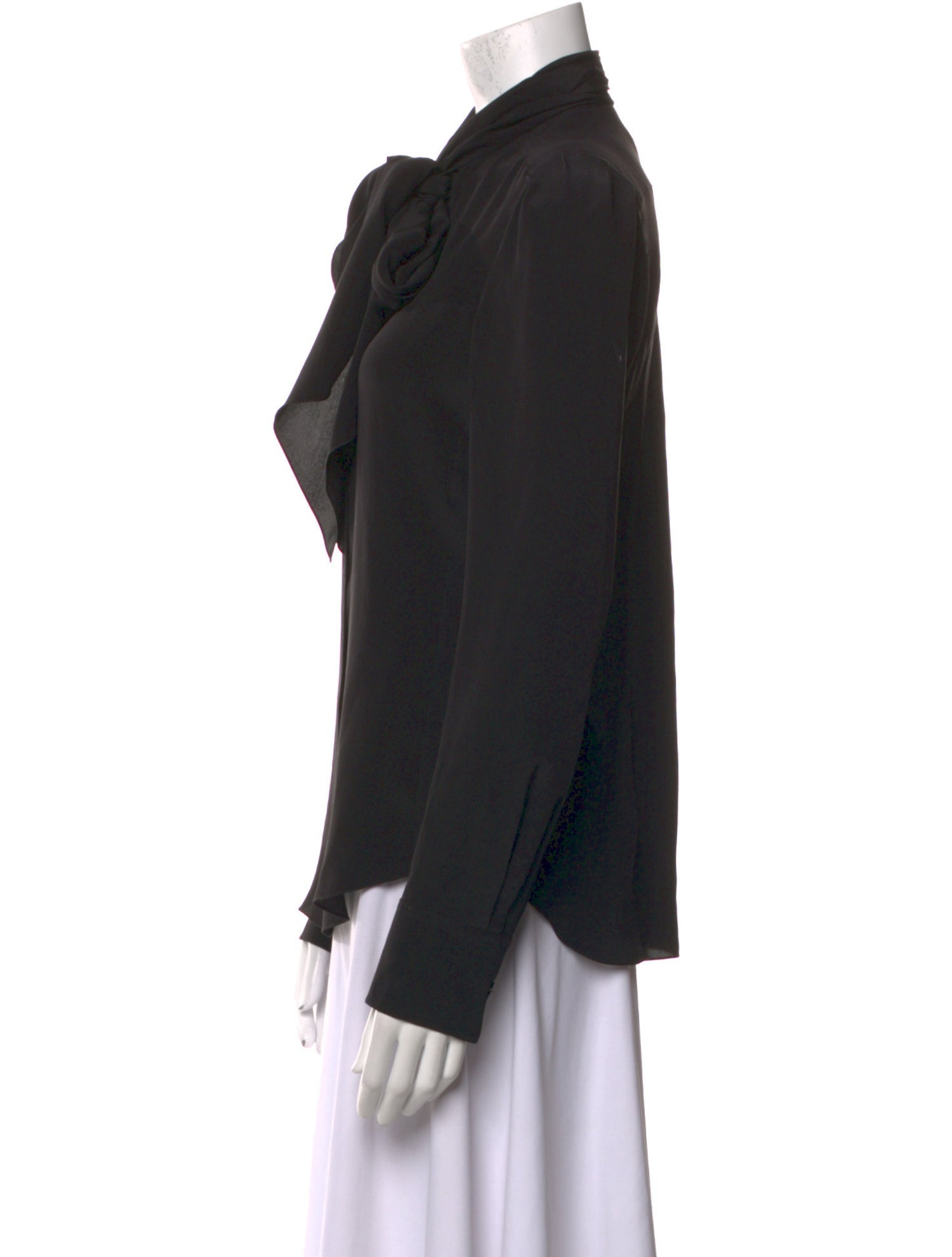 Chloé Silk Long Sleeve Button-Up Top