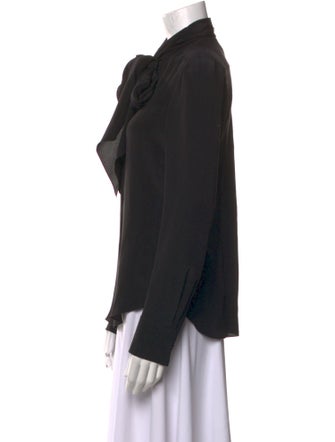 Chloé Silk Long Sleeve Button-Up Top