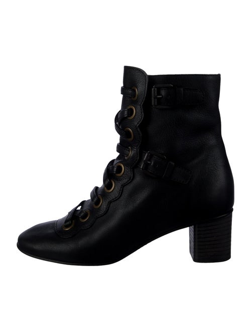 Chloé Leather Combat Boots