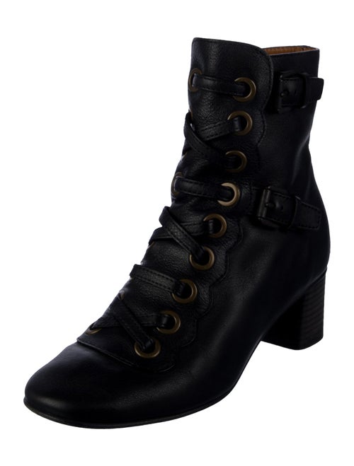 Chloé Leather Combat Boots