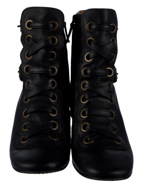 Chloé Leather Combat Boots