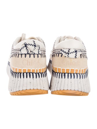 Chloé Colorblock Pattern Whipstitch Trim Sneakers