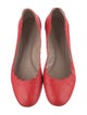 Chloé Leather Scalloped Accent Ballet Flats