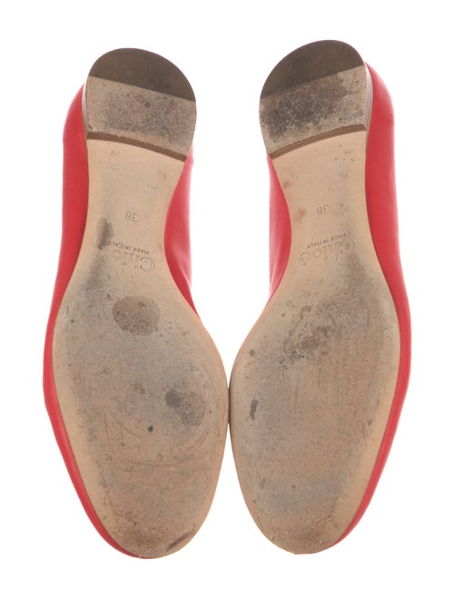 Chloé Leather Scalloped Accent Ballet Flats