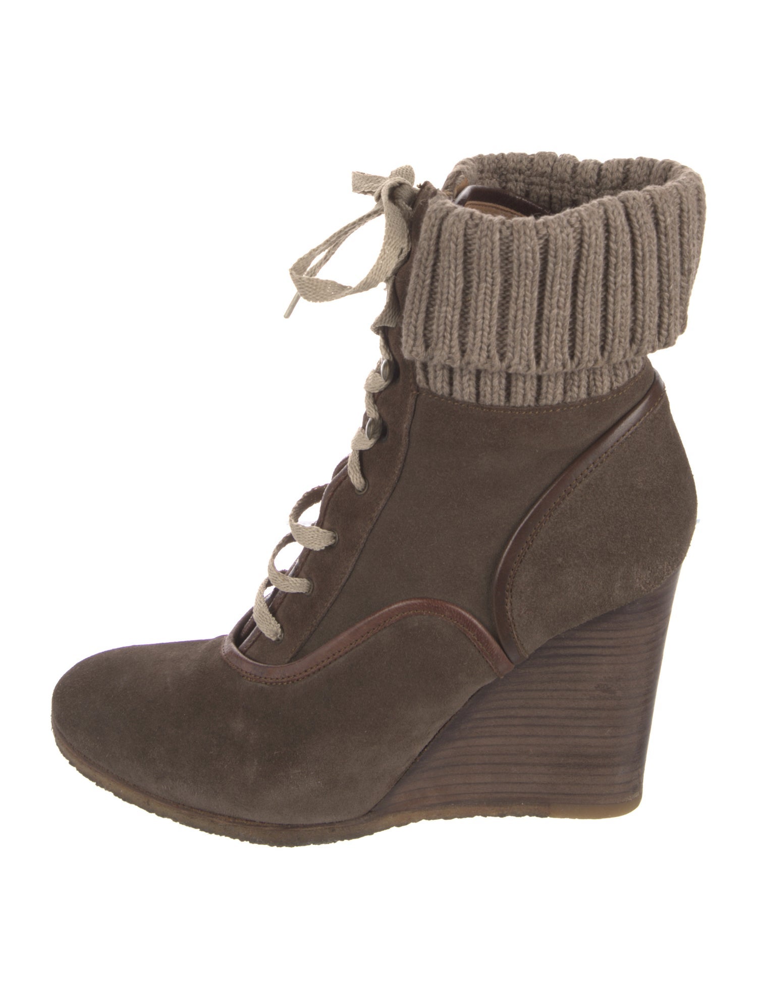 Chloé Suede Lace-Up Boots