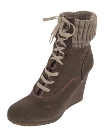 Chloé Suede Lace-Up Boots